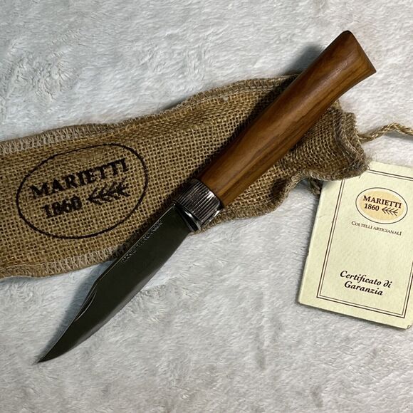 Marietti Inox Locking Blade Wooden Knife Alle-Pia Handcrafted Italian S… - Picture 6 of 9
